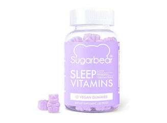 SugarBearHair Sleep Vegan Gummy Vitamins com Melatonina 