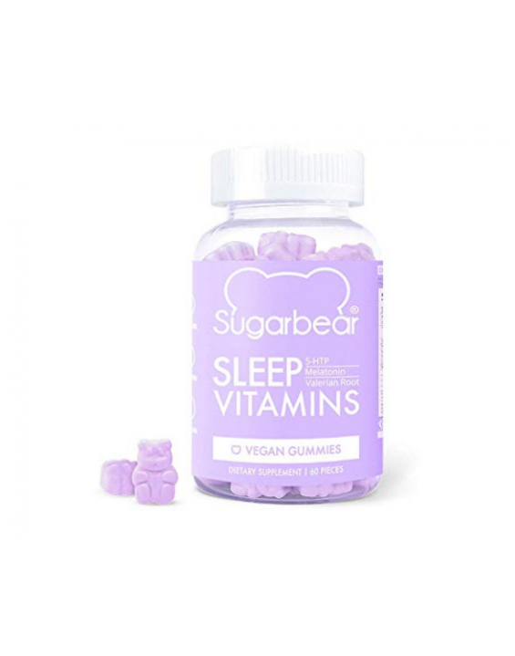 SugarBearHair Sleep Vegan Gummy Vitamins com Melatonina 