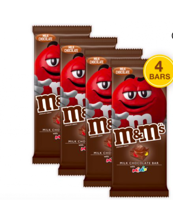 M&M'S Kit Barra de Chocolate ao Leite com Minis (Contém 4)