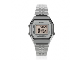 Casio Relógio Digital Vintage LA680WA-7DF Prata
