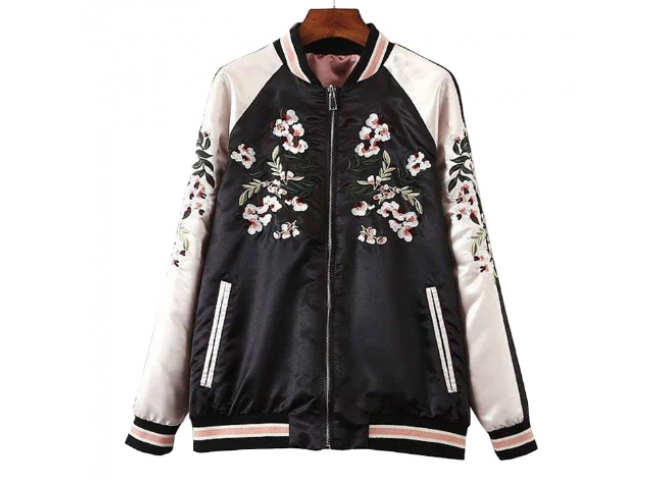 BYDI Jaqueta Bomber Dupla Face Floral