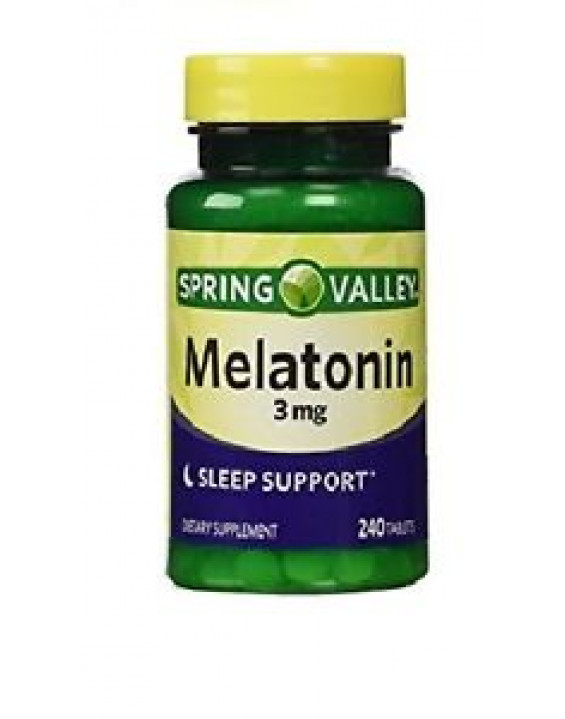 Spring Valley Suplemento de Melatonina 3mg (240 Cápsulas)	