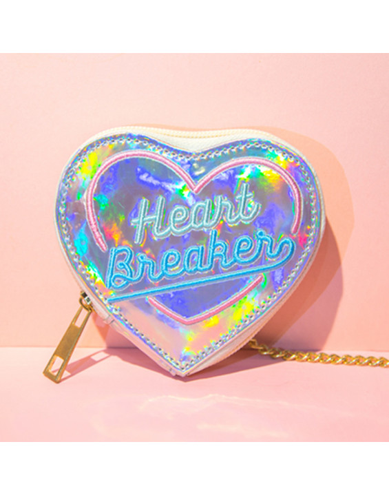 BYDI Chaveiro Porta Níquel Heartbreaker Holográfico