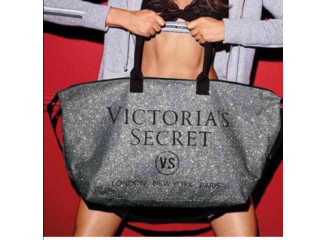 Victoria's Secret Bolsa Tote Limited Edition Silver Glitter