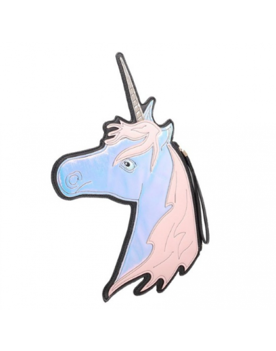 BYDI Carteira Clutch Holográfica Unicorn 