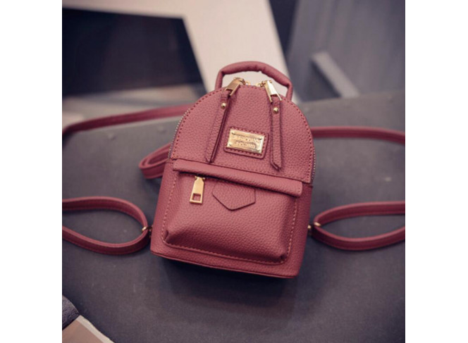 BYDI Mini Mochila de Couro (Cores)