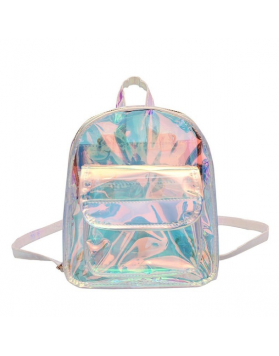 BYDI Mini Mochila Holográfica Transparente BYDI Mini Mochila Holográfica Transparente