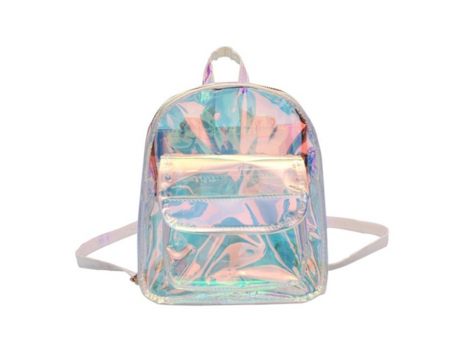 BYDI Mini Mochila Holográfica Transparente BYDI Mini Mochila Holográfica Transparente