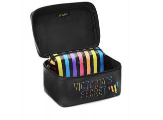 Victoria's Secret Kit Necessaire Para Viagem Rainbow Black