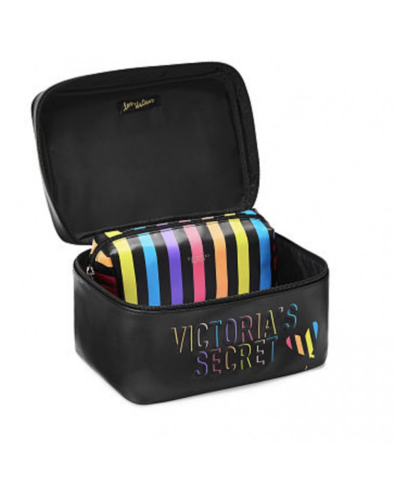 Victoria's Secret Kit Necessaire Para Viagem Rainbow Black