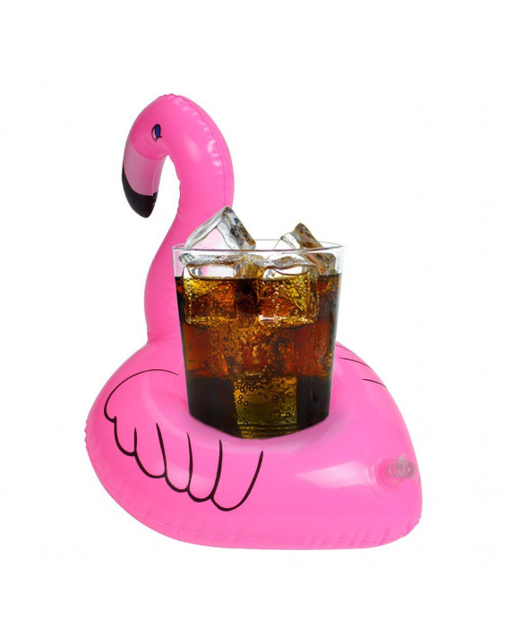 BYDI Bóia Inflável Porta-Copos Flamingo PINK