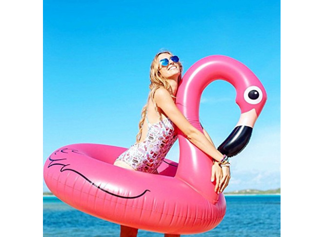 BYDI Bóia Inflável Flamingo PINK Gigante BYDI Bóia Inflável Flamingo PINK Gigante