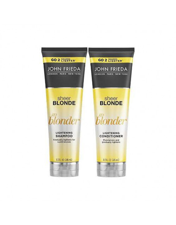 John Freida Kit Shampoo e Condicionador Sheer Blonde Go Blonder para Loiras