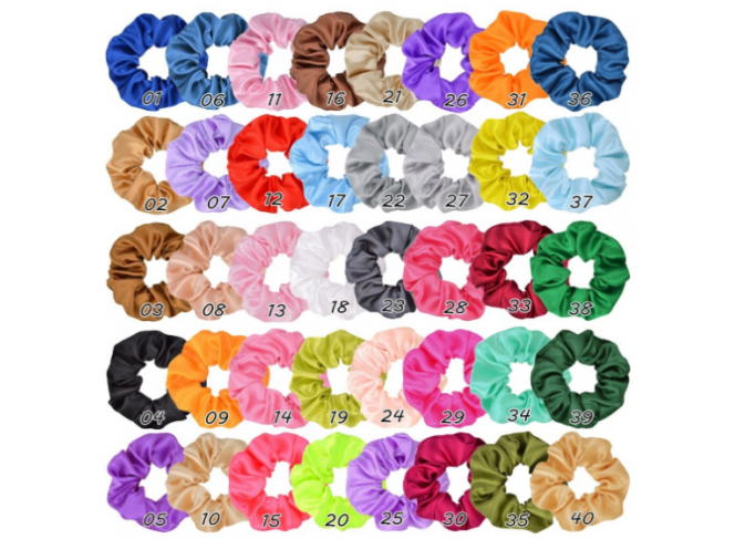 Scrunchies Prendedor De Cabelo Elástico Satin (Cores) Scrunchies Prendedor De Cabelo Elástico Satin (Cores)