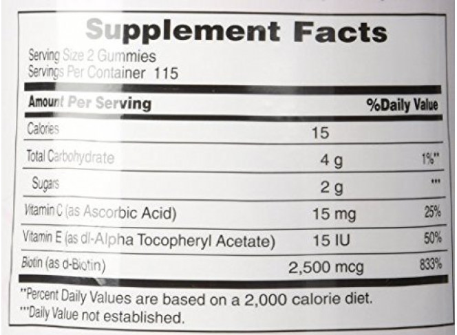 Nature's Bounty Suplemento em Balas Gummies Hair, Skin & Nails Sabor Laranja (Tamanhos)