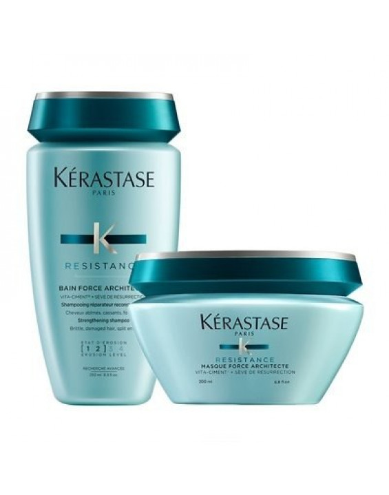 Kerastase Kit Resistance Shampoo 250ml + Máscara de Hidratação 200g