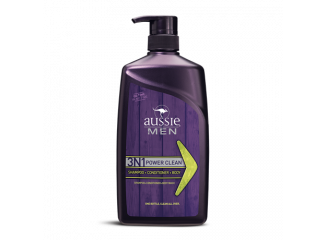 Aussie MEN 3 em 1 Power Clean Shampoo + Condicionador + Sabonete 865ml