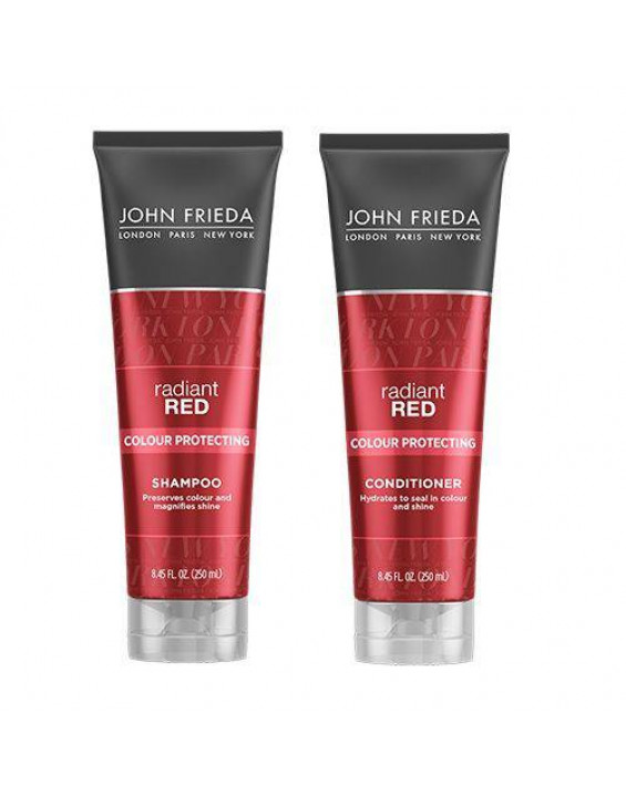 John Freida Kit Shampoo e Condicionador Radiant Red para Ruivas