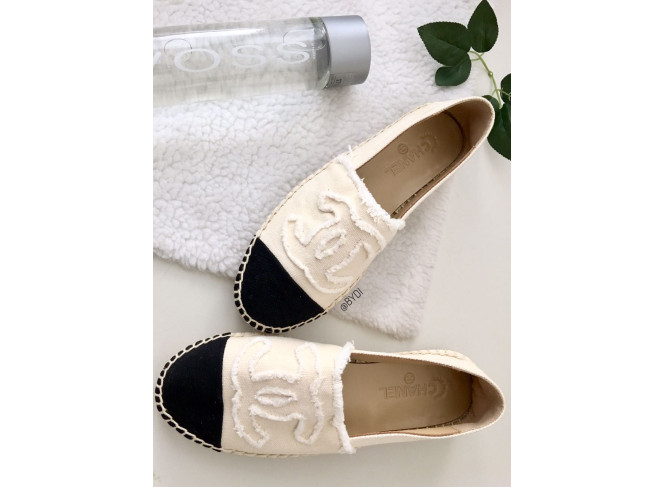 Alpargata Chanel Cru e Preta Inspired Alpargata Chanel Cru e Preta Inspired