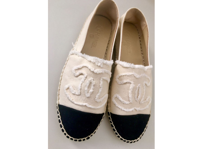 Alpargata Chanel Cru e Preta Inspired Alpargata Chanel Cru e Preta Inspired