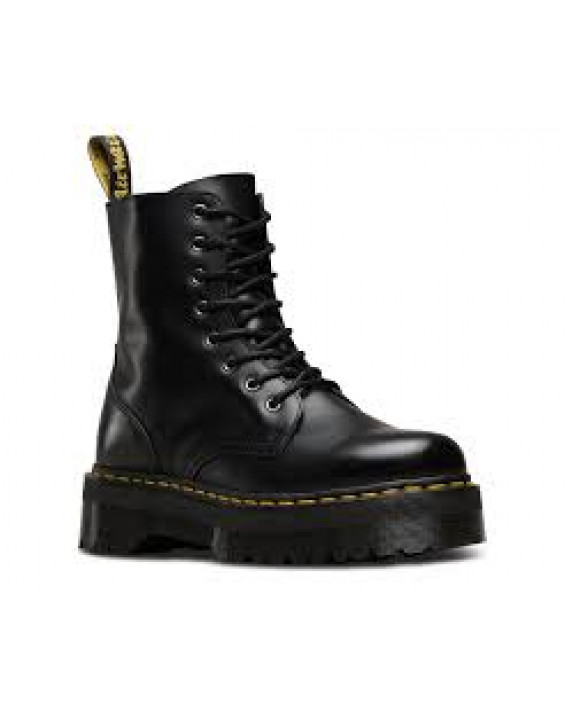Dr. Martens Coturno Bota de Couro Plataforma Jadon 8 Eye Boots