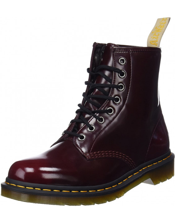 Dr. Martens Bota Coturno Inglês 1460 Couro Vegano Cherry Red
