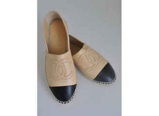 Alpargata Chanel - Couro Cru|Preta 