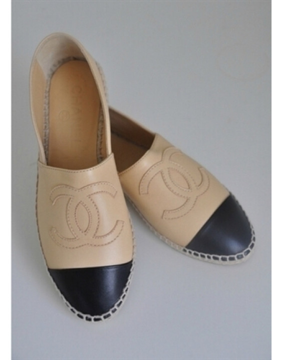 Alpargata Chanel - Couro Cru|Preta 