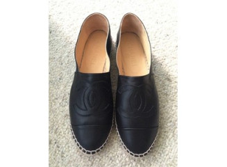 Alpargata Chanel Couro Preta Inspired	