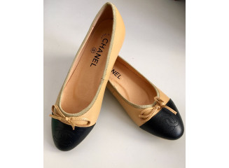 Chanel Sapatilha Nude Couro Inspired