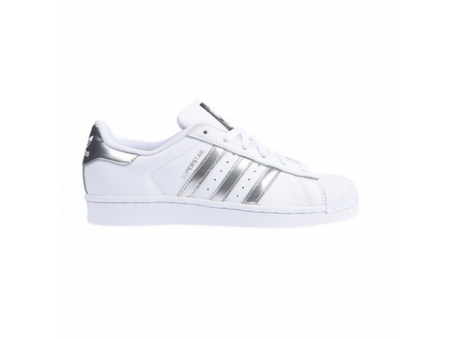Adidas Tênis Superstar Branco e Prata
