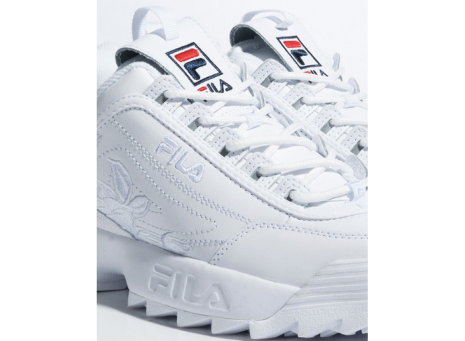 Tênis FILA Disruptor 2 Embroidery Roses Branco Bordado Tênis FILA Disruptor 2 Embroidery Roses Branco Bordado