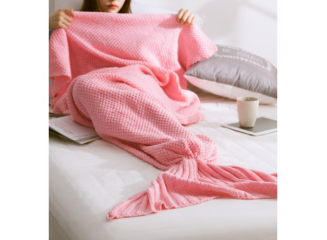 Cobertor de Solteiro Cauda de Sereia Rosa