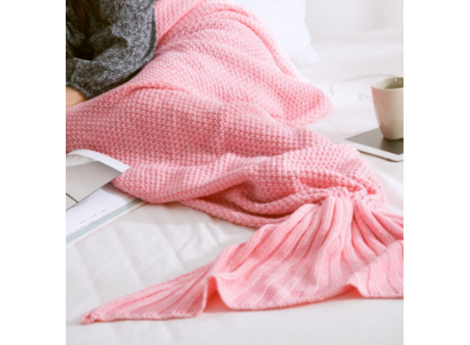 Cobertor de Solteiro Cauda de Sereia Rosa