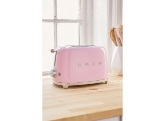 SMEG Torradeira para Duas Fatias Retro Style Rosa