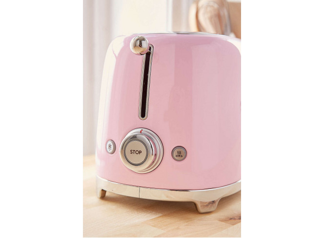 SMEG Torradeira para Duas Fatias Retro Style Rosa SMEG Torradeira para Duas Fatias Retro Style Rosa