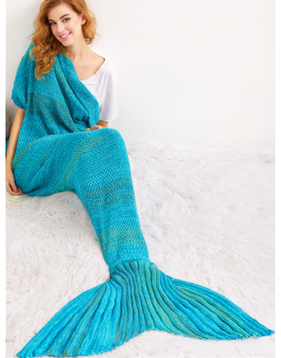 BYDI Cobertor Cauda de Sereia Azul