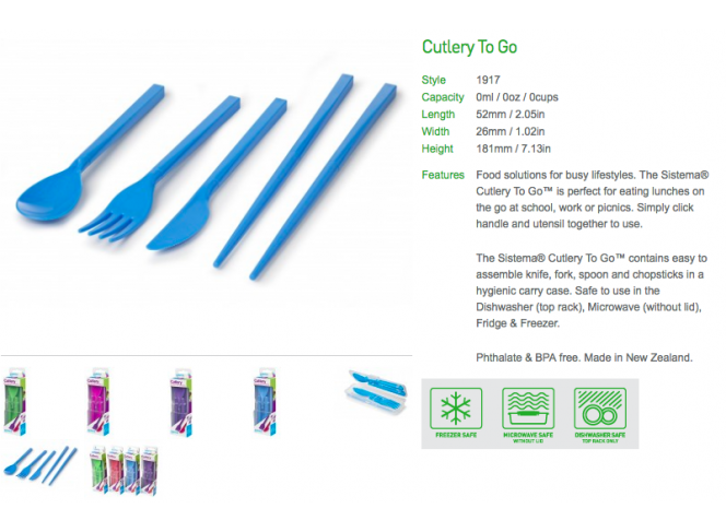 Sistema Kit de Talheres com Estojo Coleção To Go (Cores)