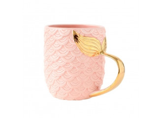 Caneca 3D Cauda de Sereia Rosa 450ml