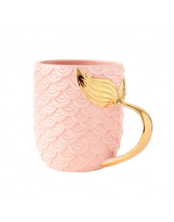 Caneca 3D Cauda de Sereia Rosa 450ml