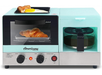 Elite Goutmet Grill com Mini Forno e Cafeteira Breakfast Center Station Americana