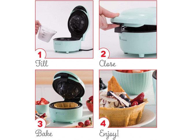 DASH Máquina para Preparo de Taça de Waffle 