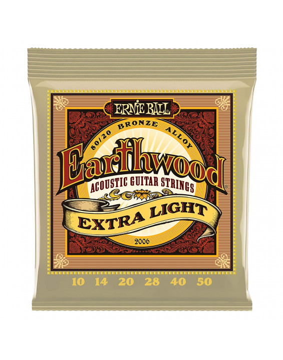 Ernie Ball Kit de Cordas para Violão Earthwood Extra Light 