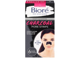 Bioré Adesivos de Limpeza de Poros Anti-Cravo Charcoal Carvão Ativo (Contém 6)