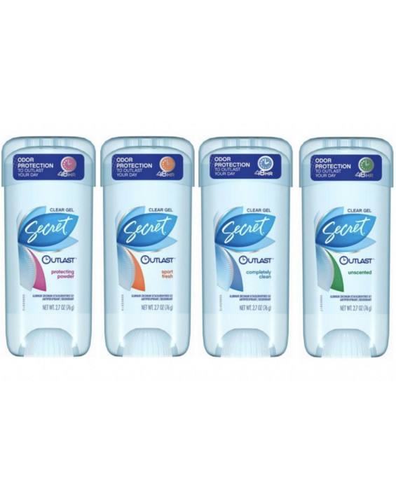 Secret Desodorante Outlast Xtend Sólido Clear Gel Antiperspirante Secret Desodorante Outlast Xtend Sólido Clear Gel Antiperspirante