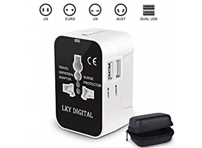 LKYDIGITAL Adaptador Universal Com Duas Entradas USB