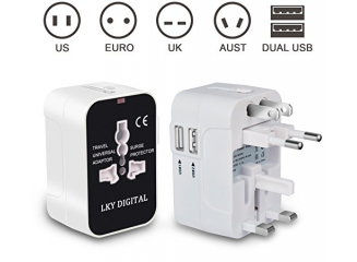 LKYDIGITAL Adaptador Universal Com Duas Entradas USB