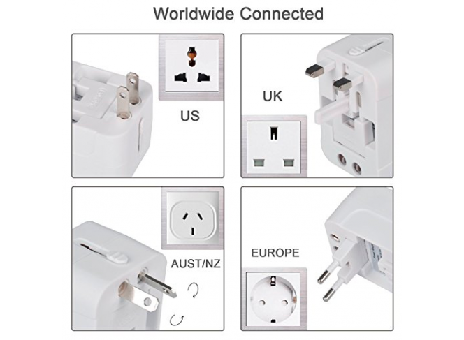 LKYDIGITAL Adaptador Universal Com Duas Entradas USB