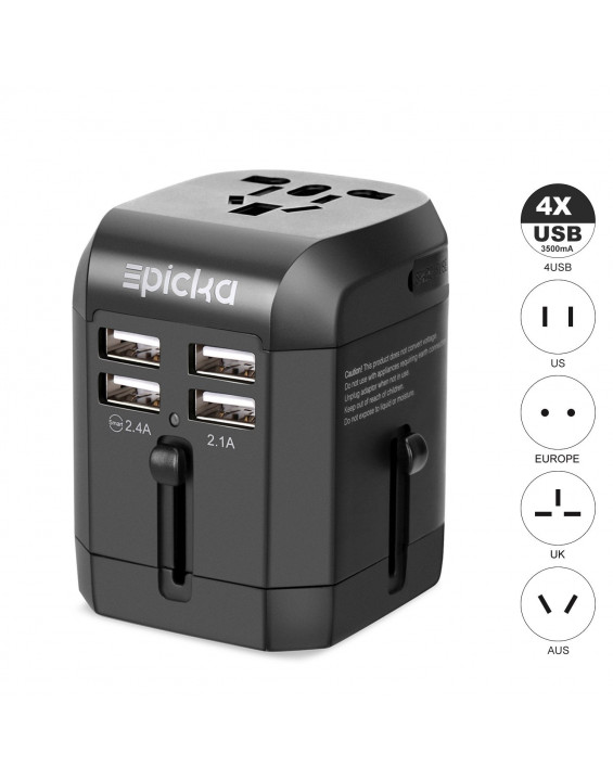 EPICKA Adaptador Universal Com Duas Entradas USB