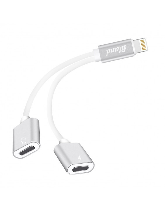BYDI Cabo Duo Adaptador IPhone (Entrada Fone De Ouvido + Carregador Lightning Splitter)